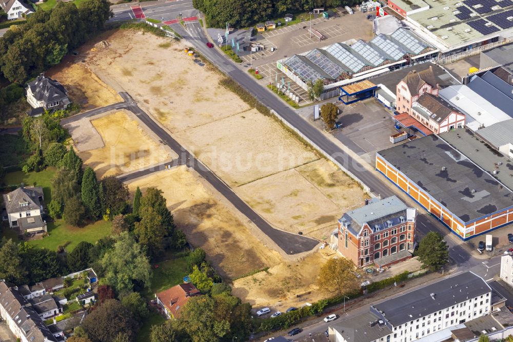 Viersen aus der Vogelperspektive: Baustelle mit Erschließungs-, Grundierungs- und Erdarbeiten mit Aufschüttungen in Viersen im Bundesland Nordrhein-Westfalen, Deutschland