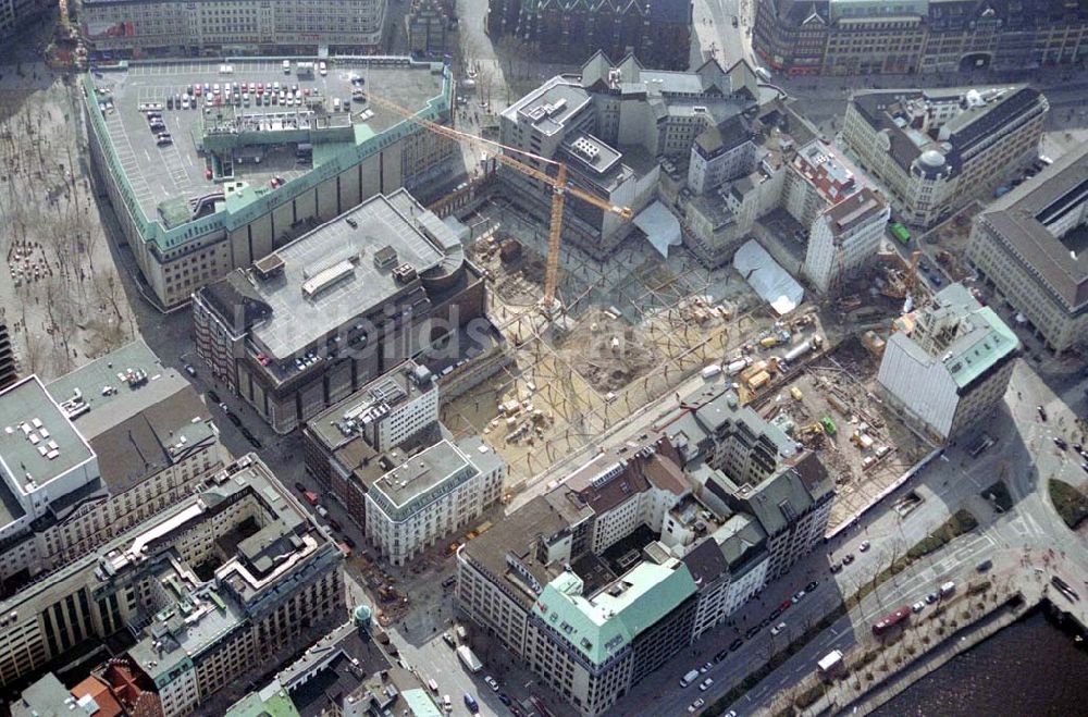 Luftbild Hamburg - , Baustelle Europa-Passage zwischen Mönckebergstraße und Jungfernstieg an Alster/am Glockengießerwall