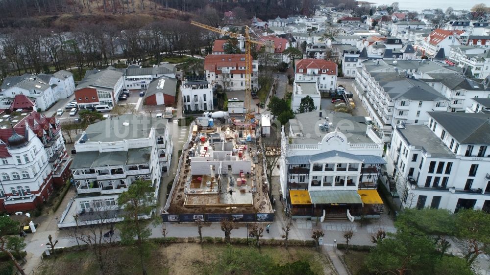 Binz von oben - Baustelle der Ferienhaus Anlage STRANDVILLA CHARLOTTE in Binz im Bundesland Mecklenburg-Vorpommern, Deutschland