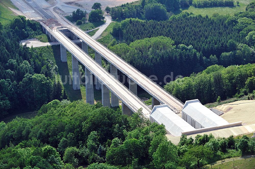 Finneland von oben - Baustelle Finnetunnel - Bibratunnel der Bahn- und ICE Strecke in Finneland im Bundesland Sachsen-Anhalt, Deutschland