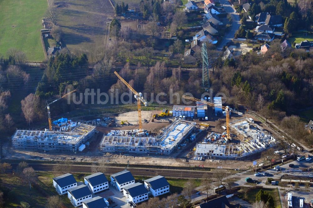 Hamburg aus der Vogelperspektive: Baustelle Flüchtlingsheim- und Asylunterkunfts- Gebäude im Ortsteil Eimsbüttel in Hamburg, Deutschland