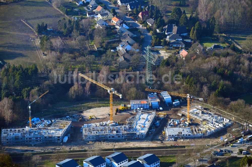 Luftbild Hamburg - Baustelle Flüchtlingsheim- und Asylunterkunfts- Gebäude im Ortsteil Eimsbüttel in Hamburg, Deutschland