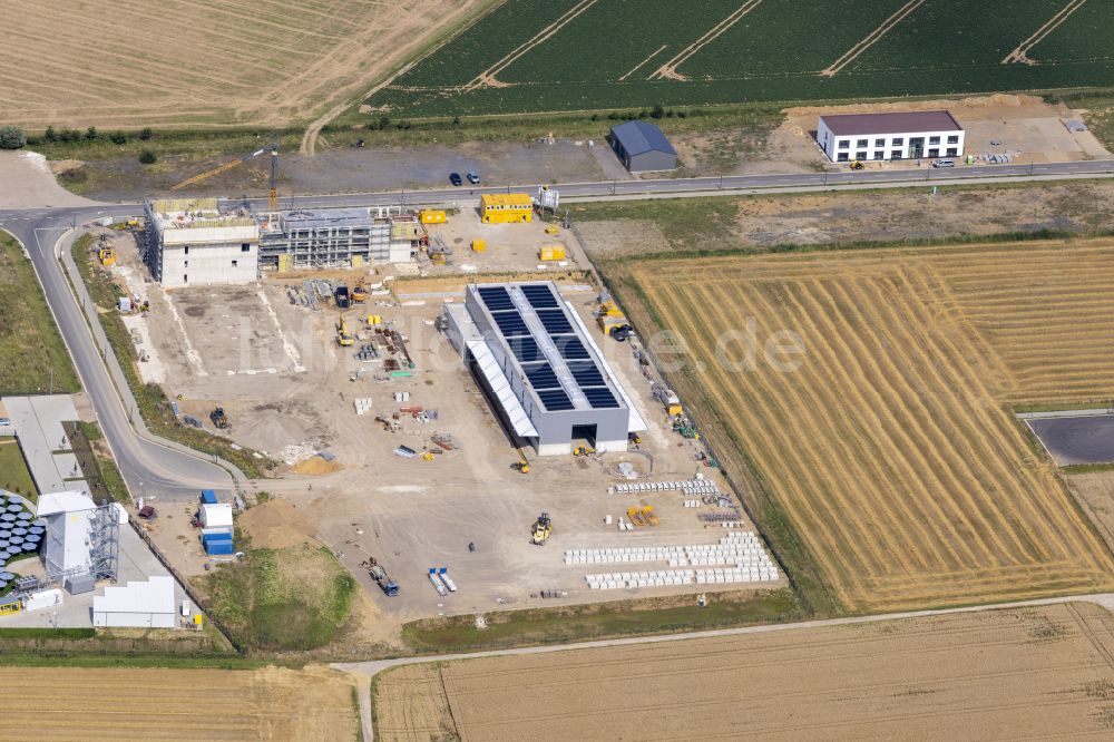 Luftbild Jülich - Baustelle Forschungs- Gebäude Brainergy Park für die Entwicklung und Produktion von Solarthermie-Technologien in Jülich im Bundesland Nordrhein-Westfalen, Deutschland