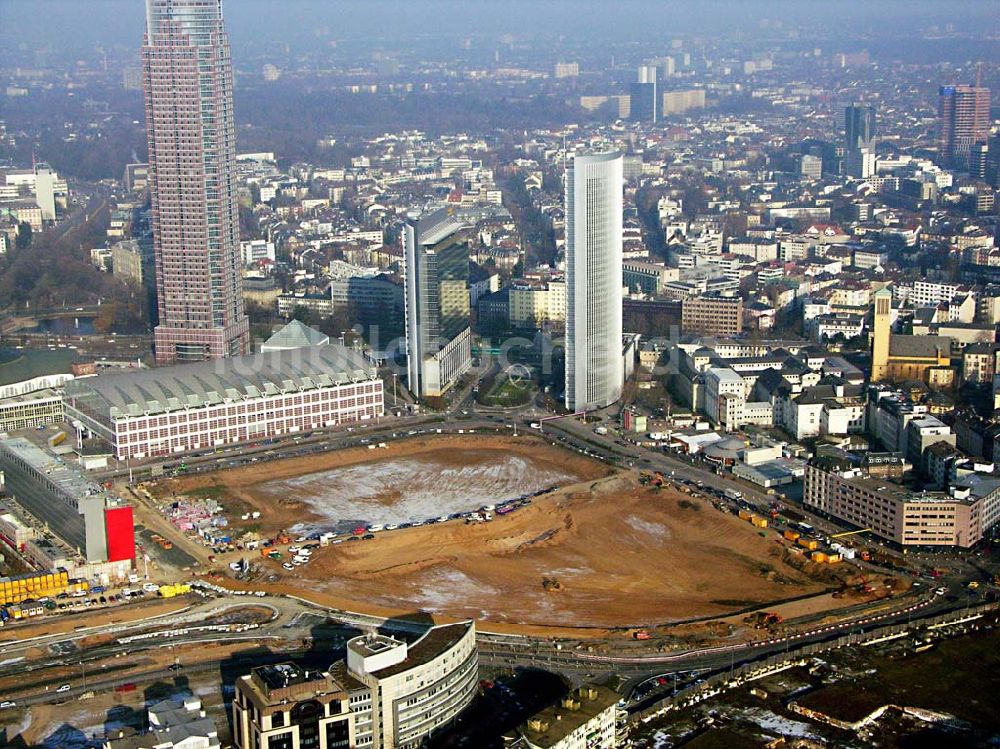 Luftbild Frankfurt Main / Hessen - Baustelle am Frankfurter Messezentrum