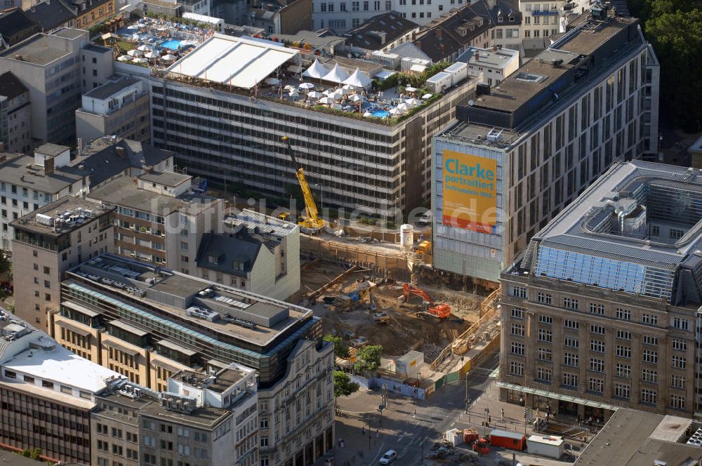 Frankfurt am Main von oben - Baustelle Frankfurter Volksbank