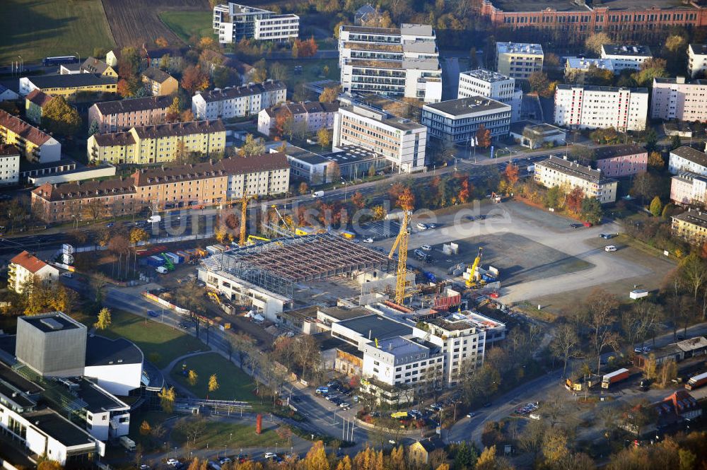 Luftaufnahme Hof - Baustelle an der Freiheitshalle in Hof in Bayern