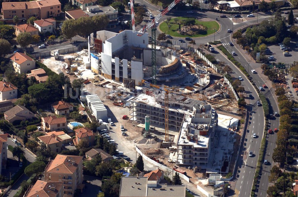 Fréjus von oben - Baustelle in Fréjus an der Cote d'Azur in Frankreich