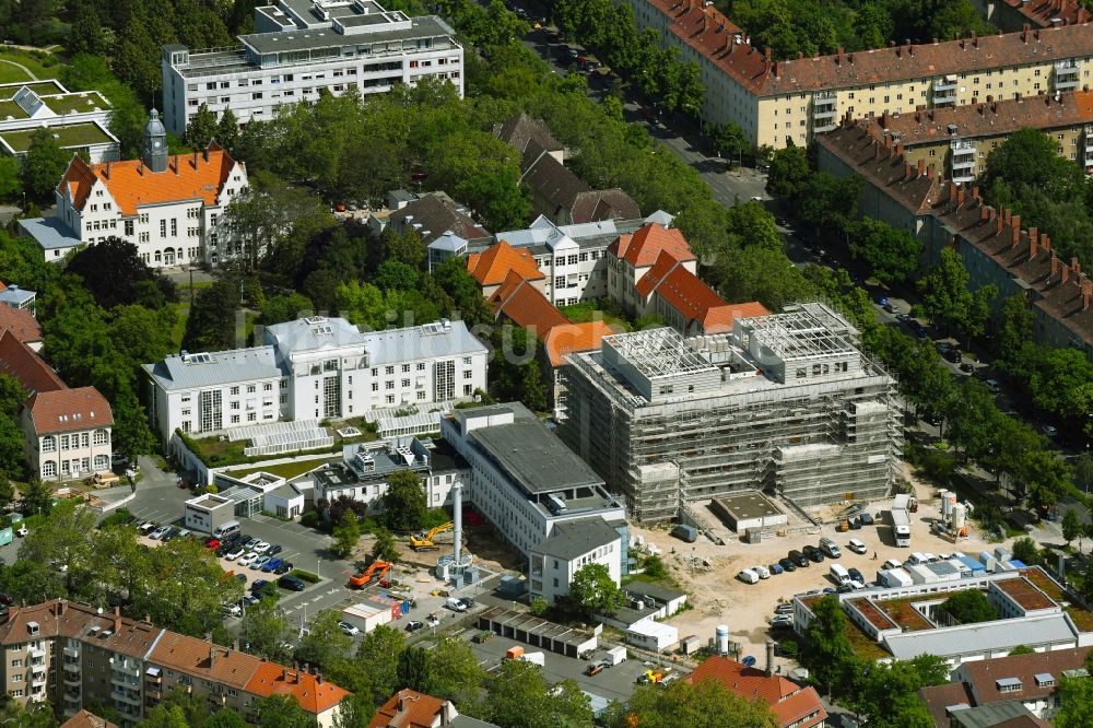 Luftbild Berlin  Baustelle für einen Erweiterungs Neubau auf dem