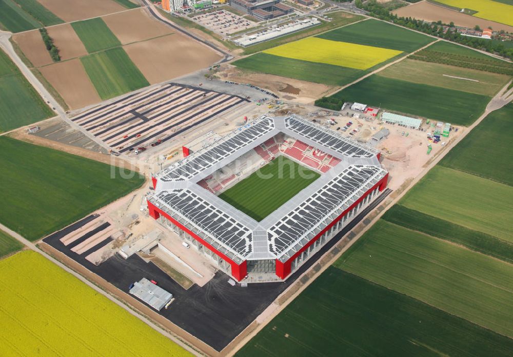 Luftaufnahme Mainz - Baustelle Fußball-Stadion Coface-Arena