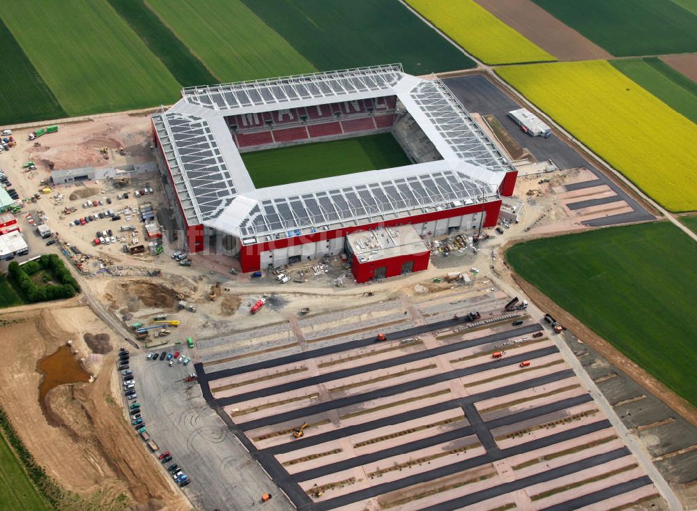 Luftbild Mainz - Baustelle Fußball-Stadion Coface-Arena