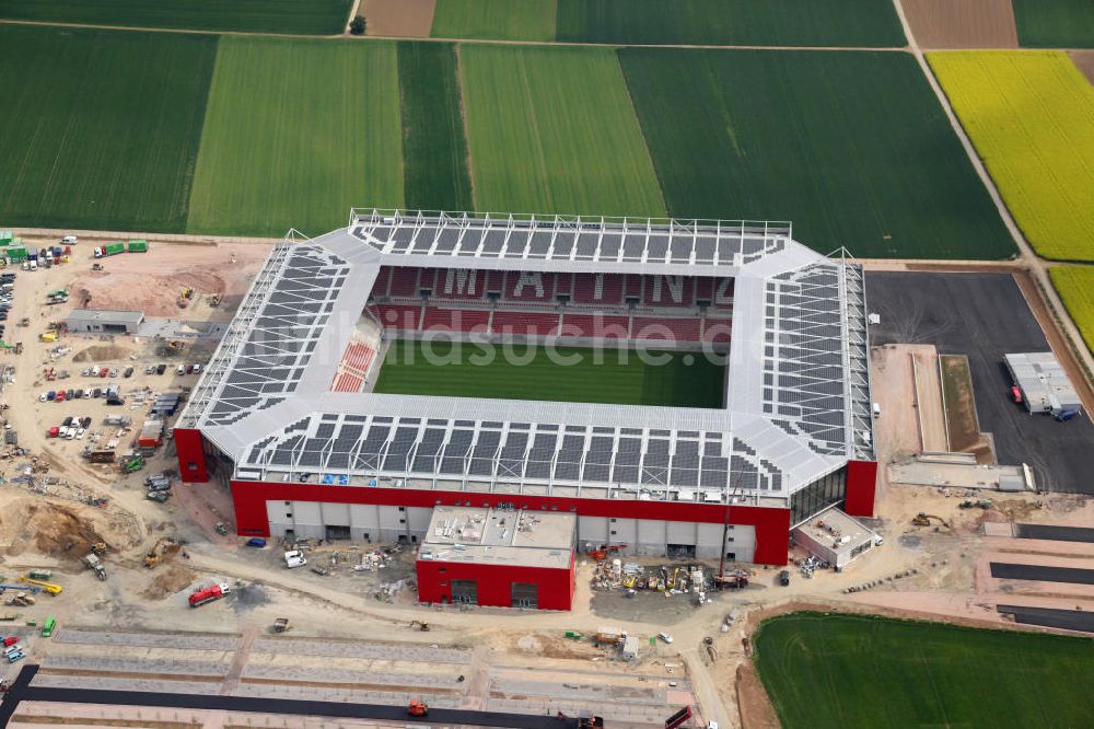 Luftaufnahme Mainz - Baustelle Fußball-Stadion Coface-Arena