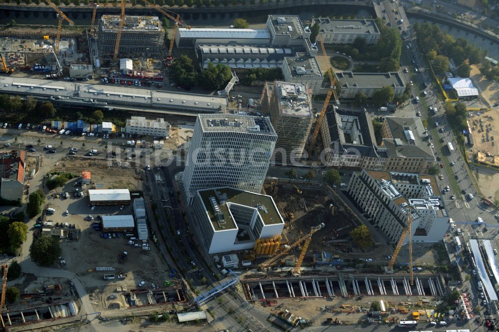 Luftbild Berlin - Baustelle und Gelände der Europacity an der Heidestraße in Berlin