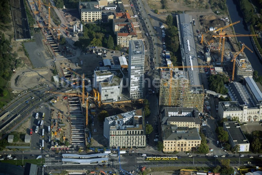 Luftaufnahme Berlin - Baustelle und Gelände der Europacity an der Heidestraße in Berlin