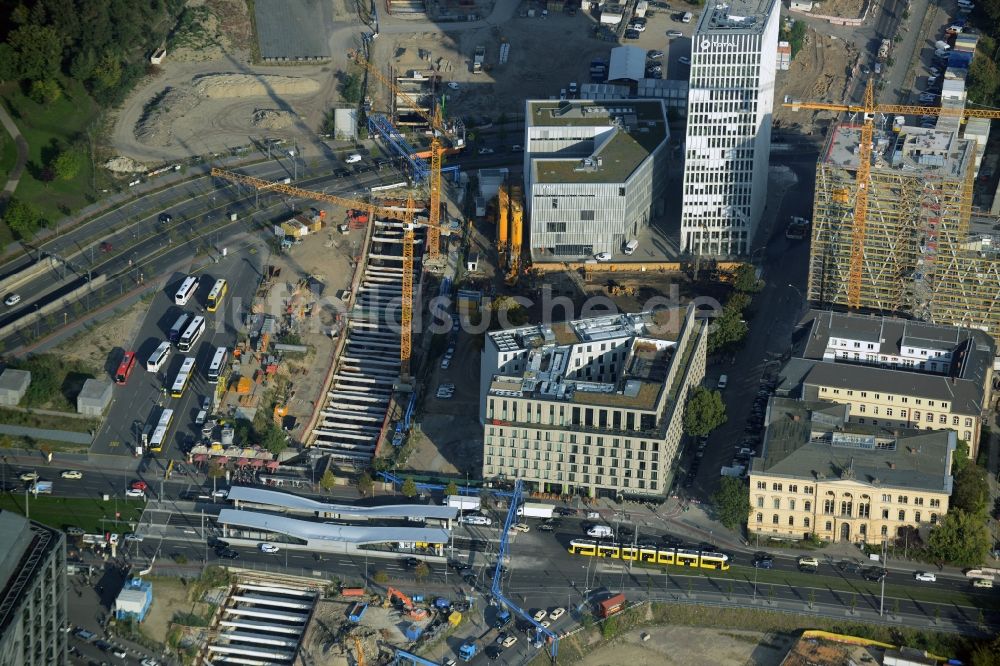 Luftbild Berlin - Baustelle und Gelände der Europacity an der Heidestraße in Berlin