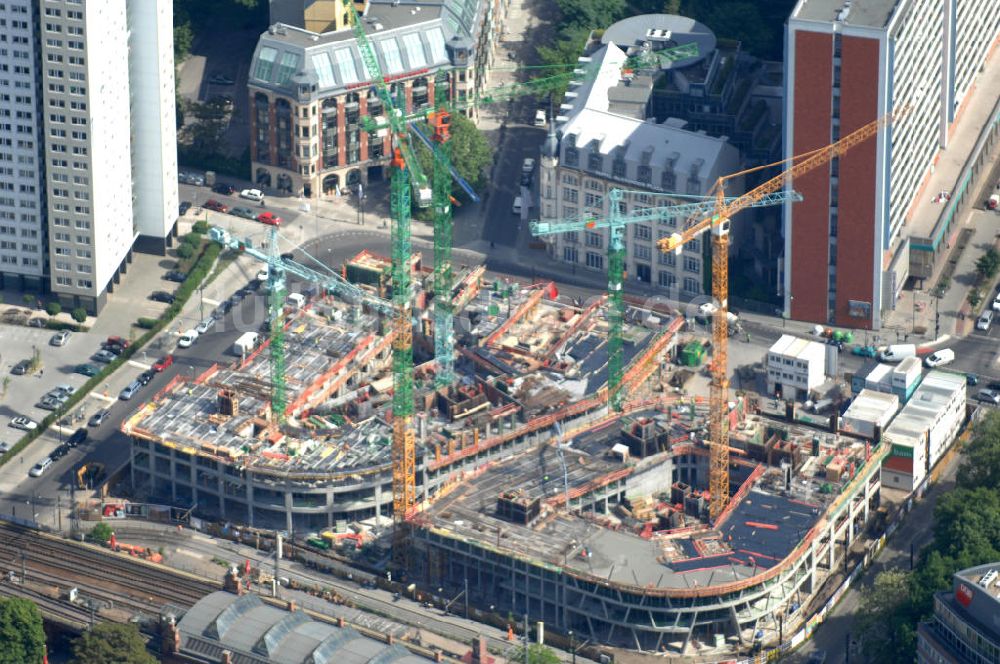 Luftaufnahme Berlin - Baustelle des Geschäftshaus- und Wohnkomplex ?Hackesches Quartier? in Berlin - Mitte