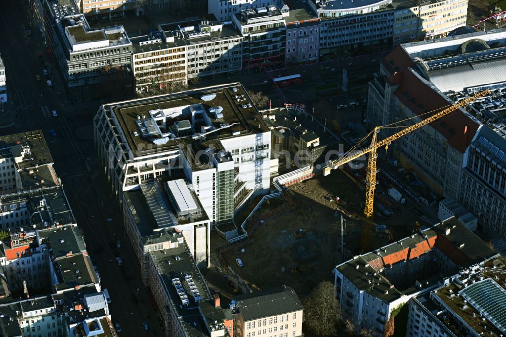 Berlin aus der Vogelperspektive: Baustelle des Geschäftshauses Passauer Straße im Ortsteil Schöneberg in Berlin, Deutschland