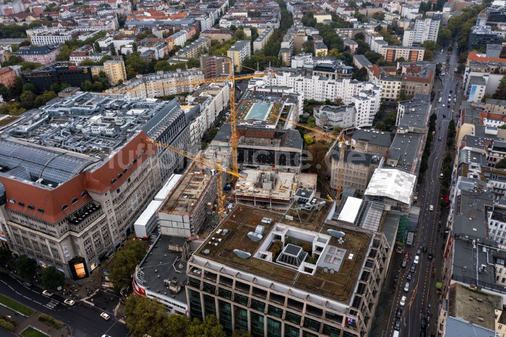 Berlin von oben - Baustelle des Geschäftshauses Passauer Straße im Ortsteil Schöneberg in Berlin, Deutschland