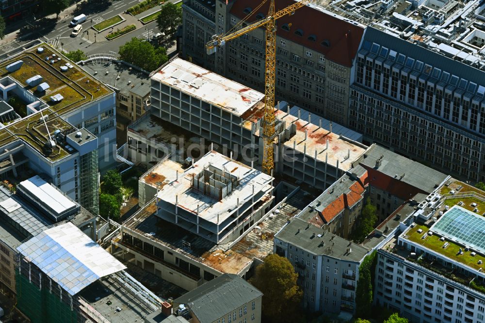 Luftbild Berlin - Baustelle des Geschäftshauses Passauer Straße im Ortsteil Schöneberg in Berlin, Deutschland