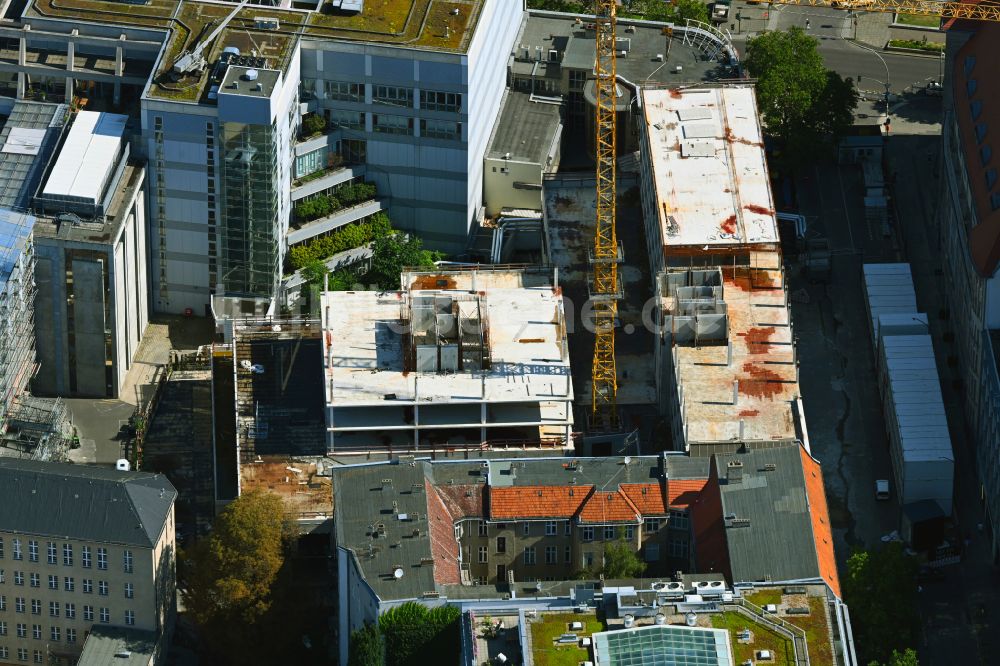 Luftbild Berlin - Baustelle des Geschäftshauses Passauer Straße im Ortsteil Schöneberg in Berlin, Deutschland