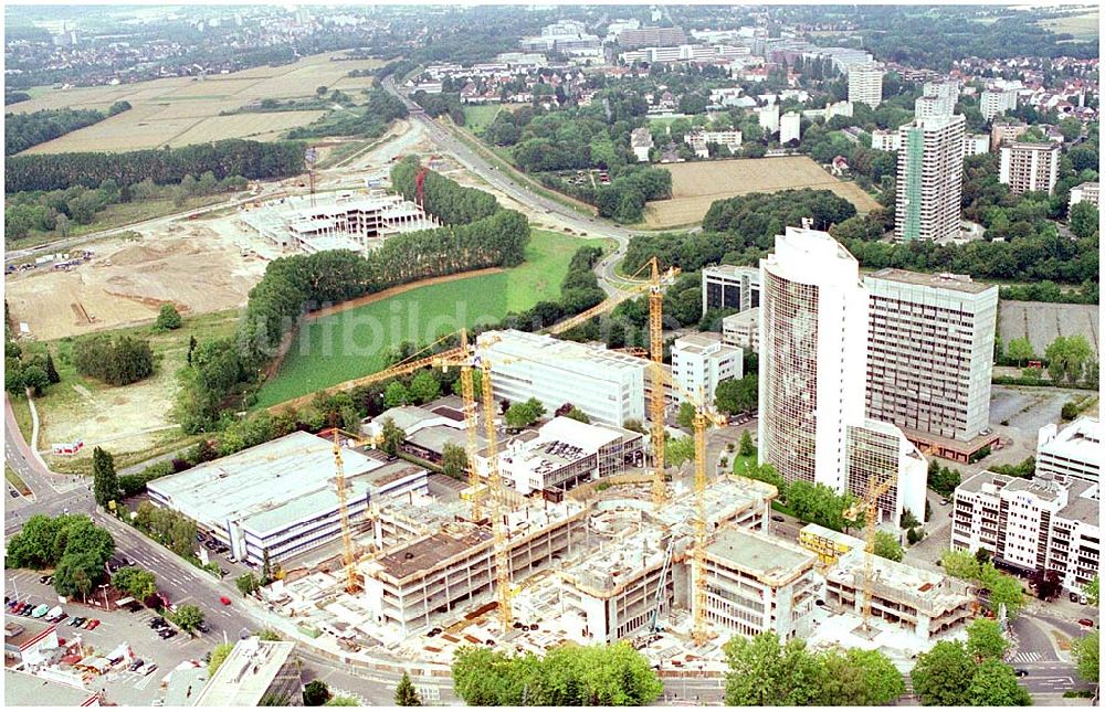 Eschborn aus der Vogelperspektive: Baustelle am Gewerbegebiet der HVB Immobilien AG am Eschborner Dreieck in Frankfurt Sossenheim.