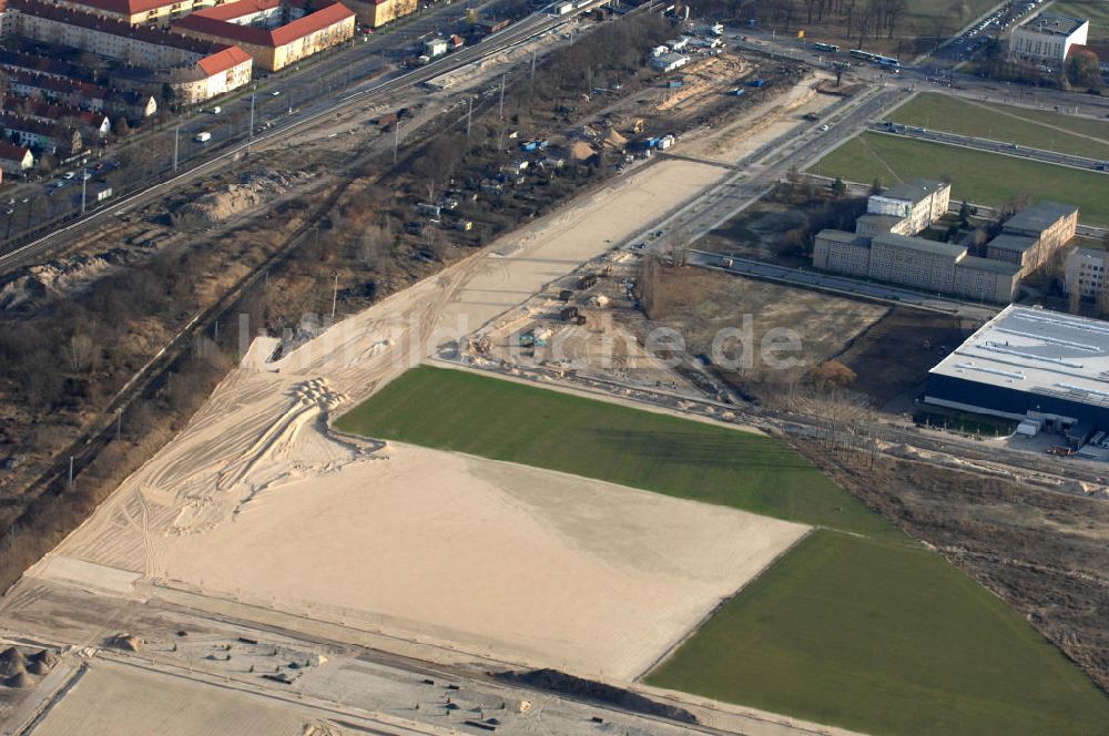 Luftaufnahme Berlin - Baustelle im Gewerbepark in Berlin-Adlershof