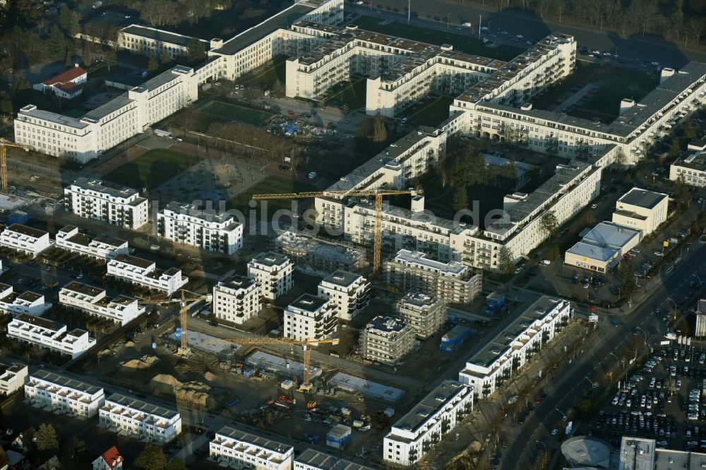 Luftaufnahme Berlin - Baustelle GreenLofts an der Billy-Wilder-Promenade im Stadtteil Lichterfelde von Berlin