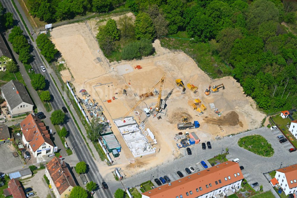 Luftbild Berlin - Baustelle Gutshof Falkenberg im Ortsteil Falkenberg in Berlin, Deutschland