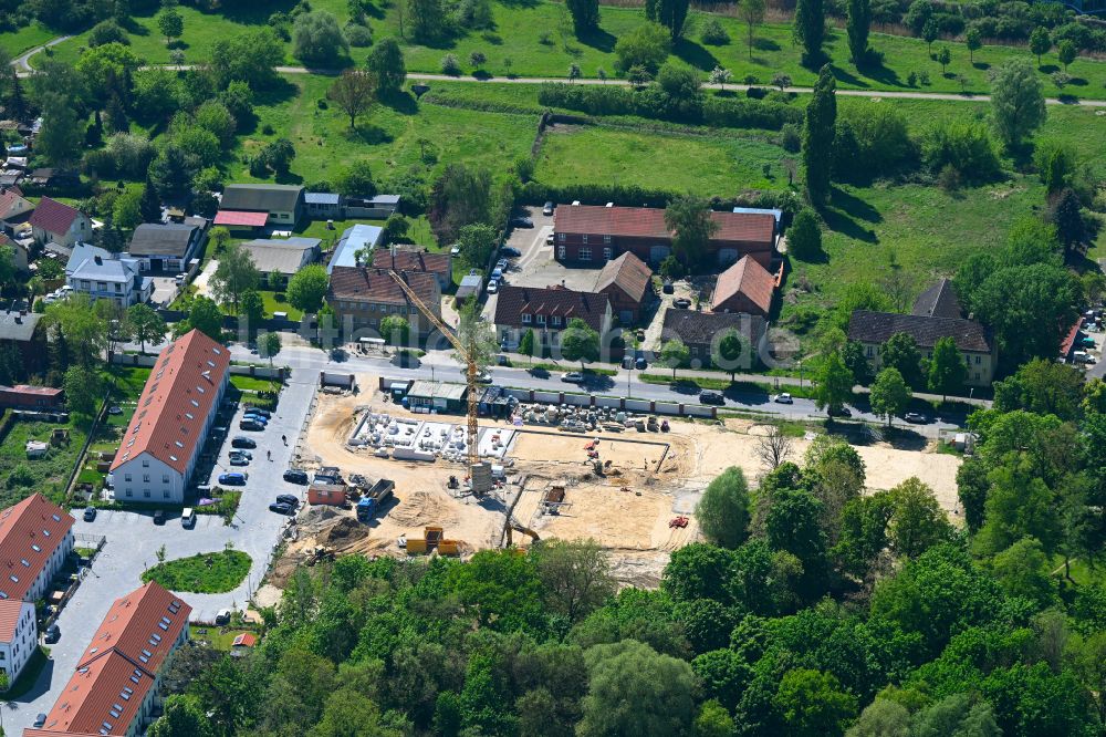 Berlin von oben - Baustelle Gutshof Falkenberg im Ortsteil Falkenberg in Berlin, Deutschland