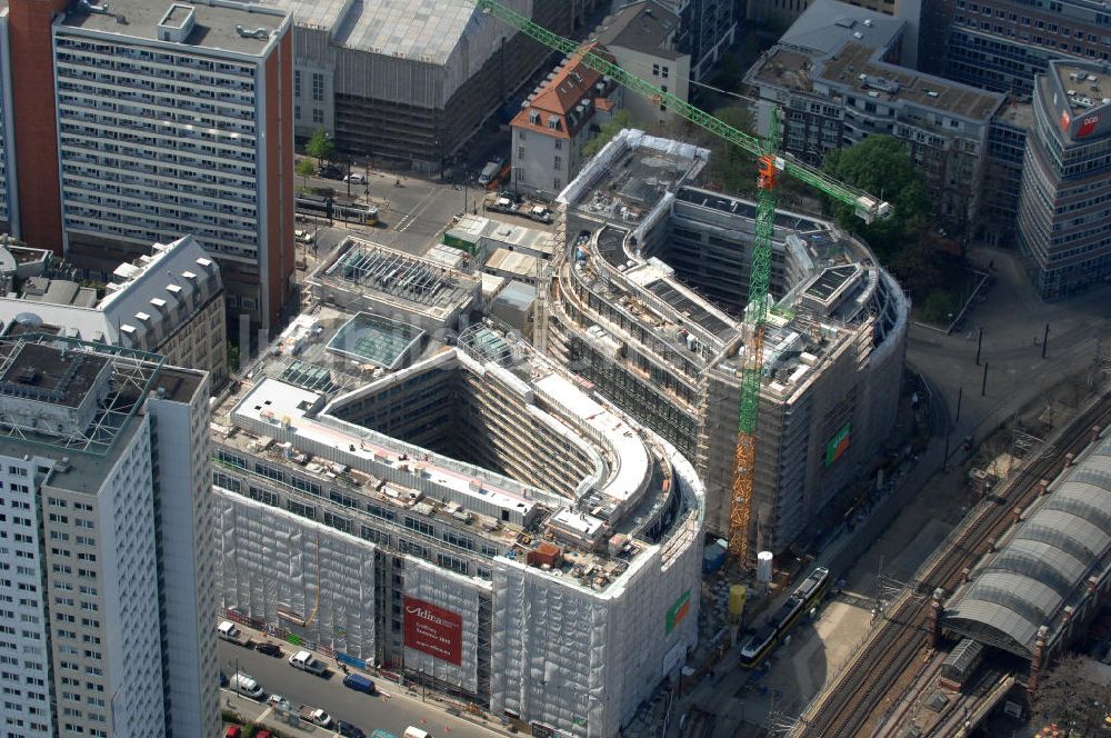 Luftaufnahme Berlin - Baustelle Hackesches Quartier in Berlin Mitte