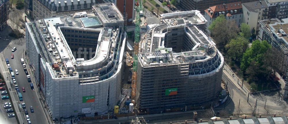 Berlin aus der Vogelperspektive: Baustelle Hackesches Quartier in Berlin Mitte