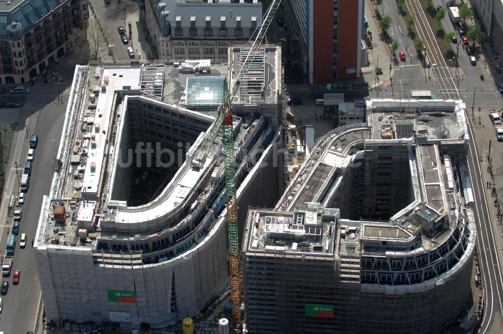 Luftbild Berlin - Baustelle Hackesches Quartier in Berlin Mitte