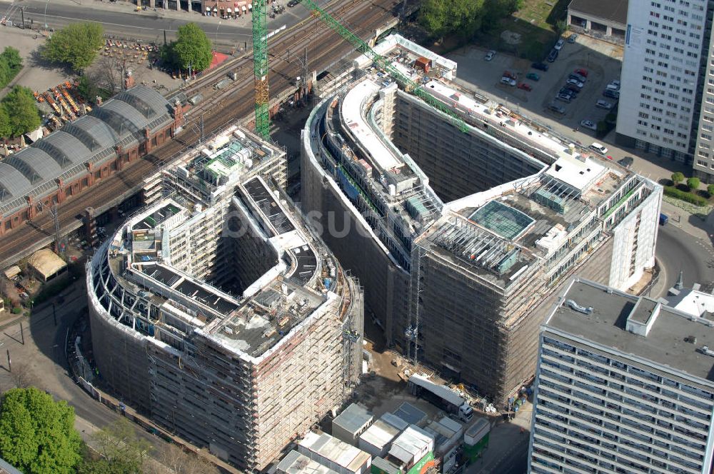 Luftbild Berlin - Baustelle Hackesches Quartier in Berlin Mitte