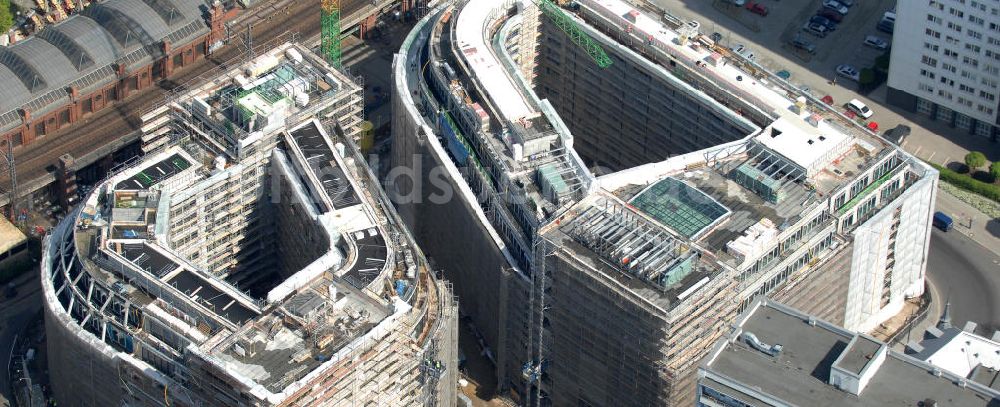 Luftaufnahme Berlin - Baustelle Hackesches Quartier in Berlin Mitte