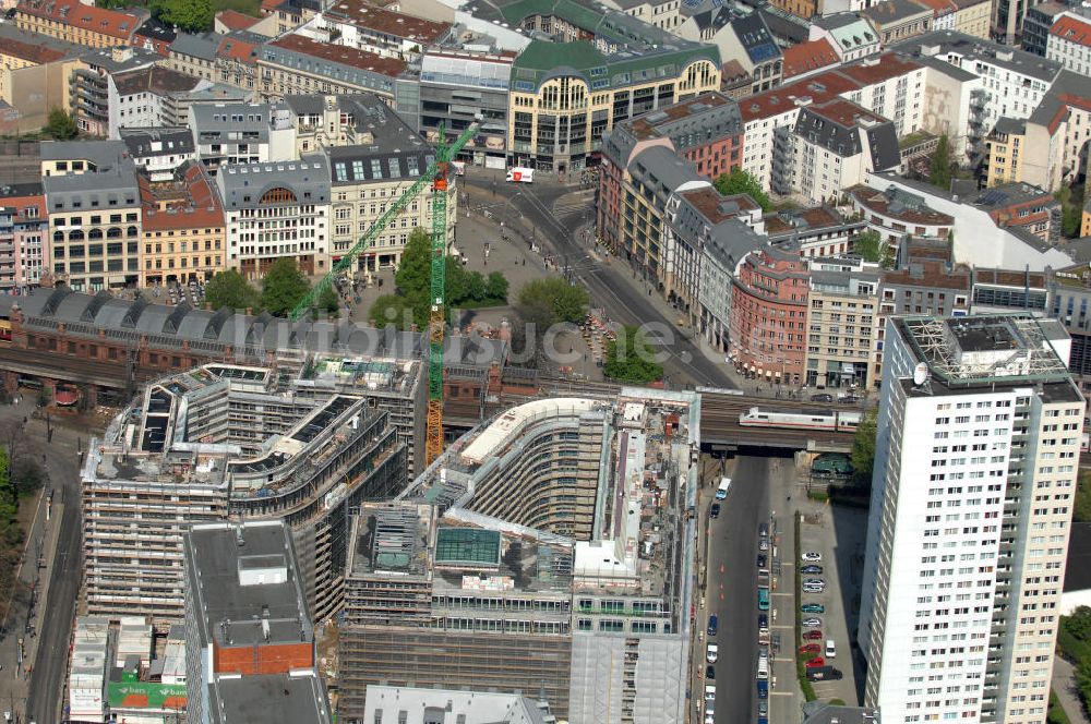 Luftbild Berlin - Baustelle Hackesches Quartier in Berlin Mitte