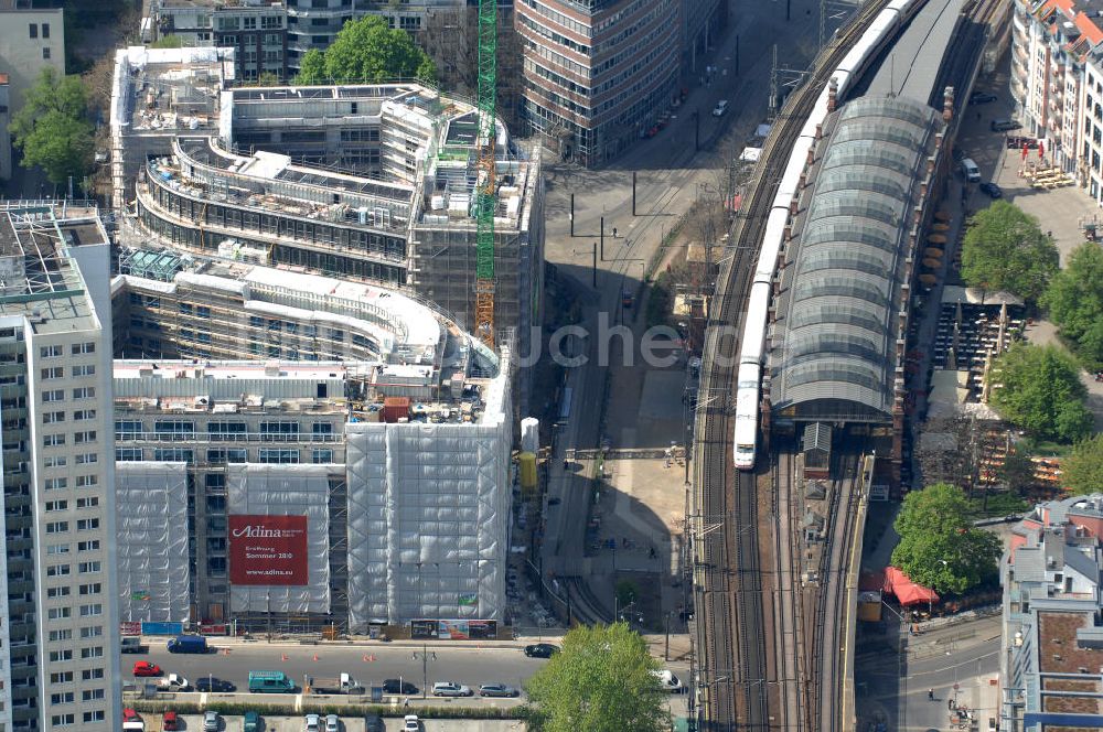 Berlin von oben - Baustelle Hackesches Quartier in Berlin Mitte