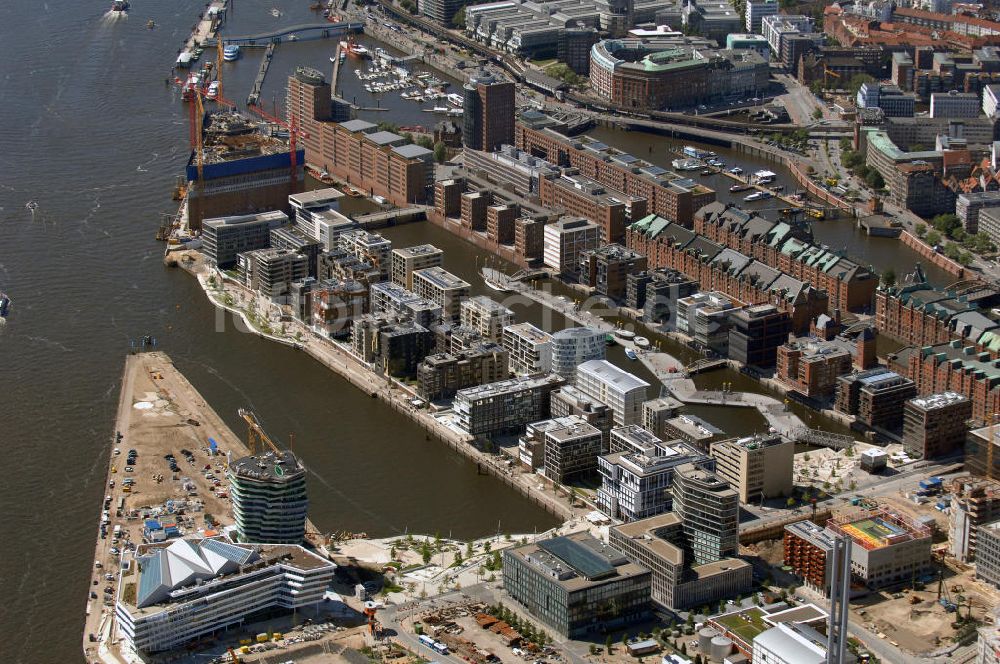 Hamburg von oben - Baustelle HafenCity Hamburg