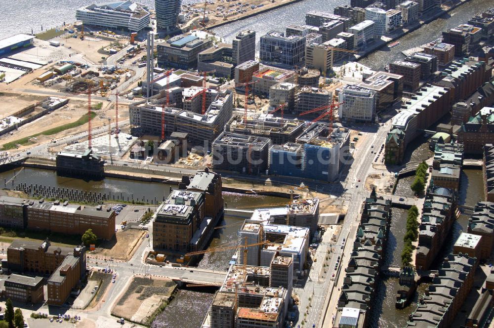 Hamburg aus der Vogelperspektive: Baustelle HafenCity Hamburg