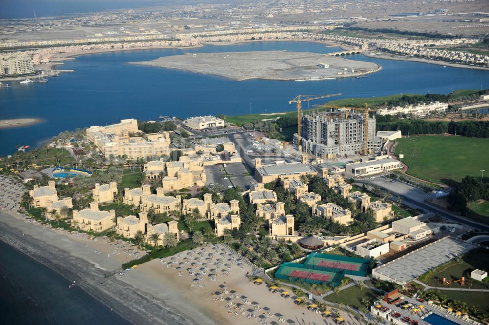 Luftbild Ras Al Khaimah - Baustelle des Al Hamra Village Projektes in Ras Al Khaimah