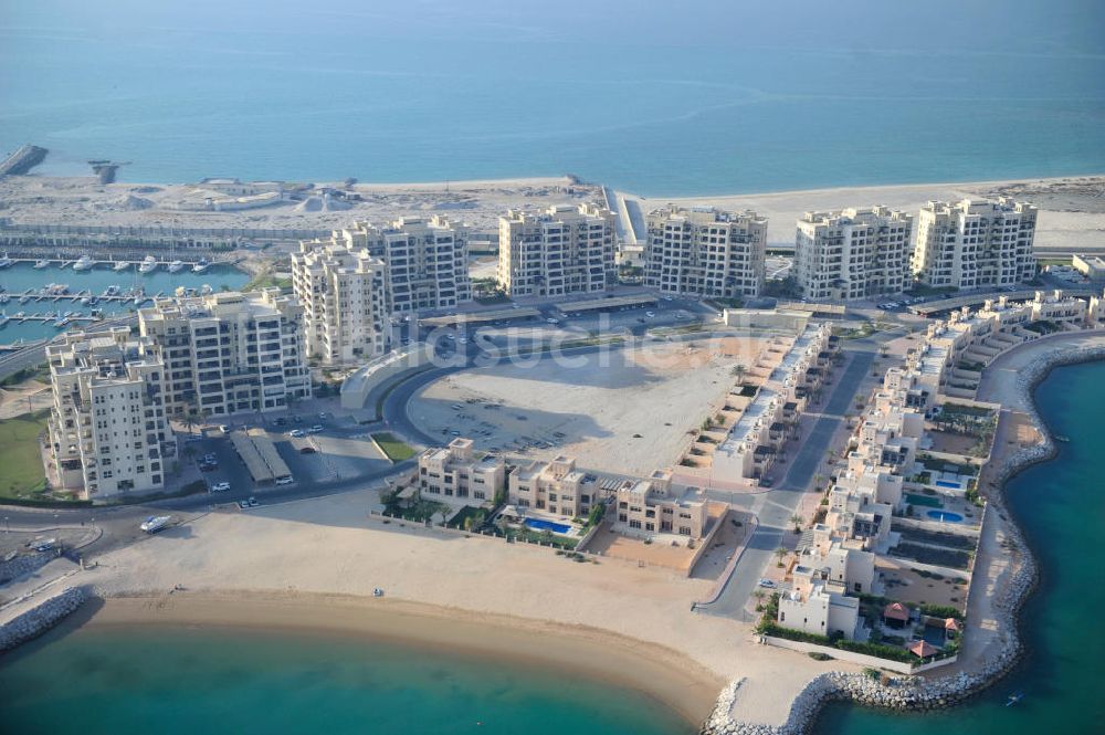 Ras Al Khaimah aus der Vogelperspektive: Baustelle des Al Hamra Village Projektes in Ras Al Khaimah