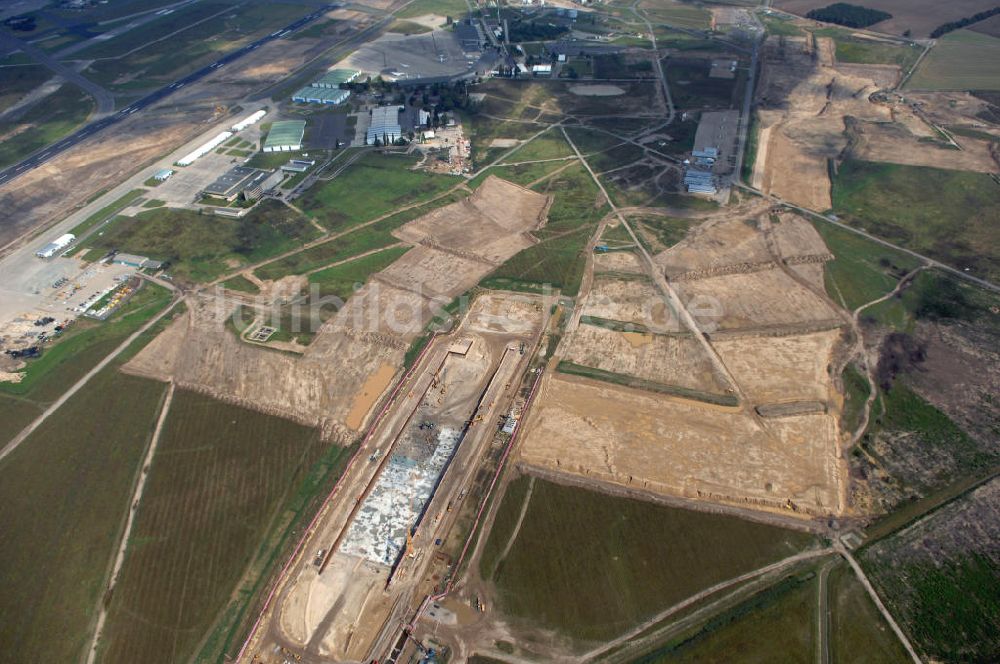 Luftbild Schönefeld - Baustelle des Hauptstadtflughafens BBI Schönefeld