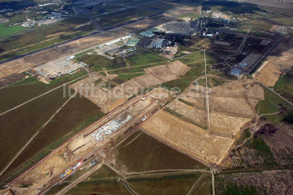 Schönefeld von oben - Baustelle des Hauptstadtflughafens BBI Schönefeld