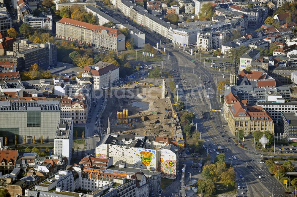 Leipzig aus der Vogelperspektive: Baustelle Höfe am Brühl Leipzig