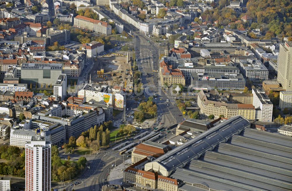 Luftbild Leipzig - Baustelle Höfe am Brühl Leipzig