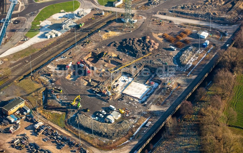 Welver aus der Vogelperspektive: Baustelle im Industriegebiet Schmehausen in Welver im Bundesland Nordrhein-Westfalen