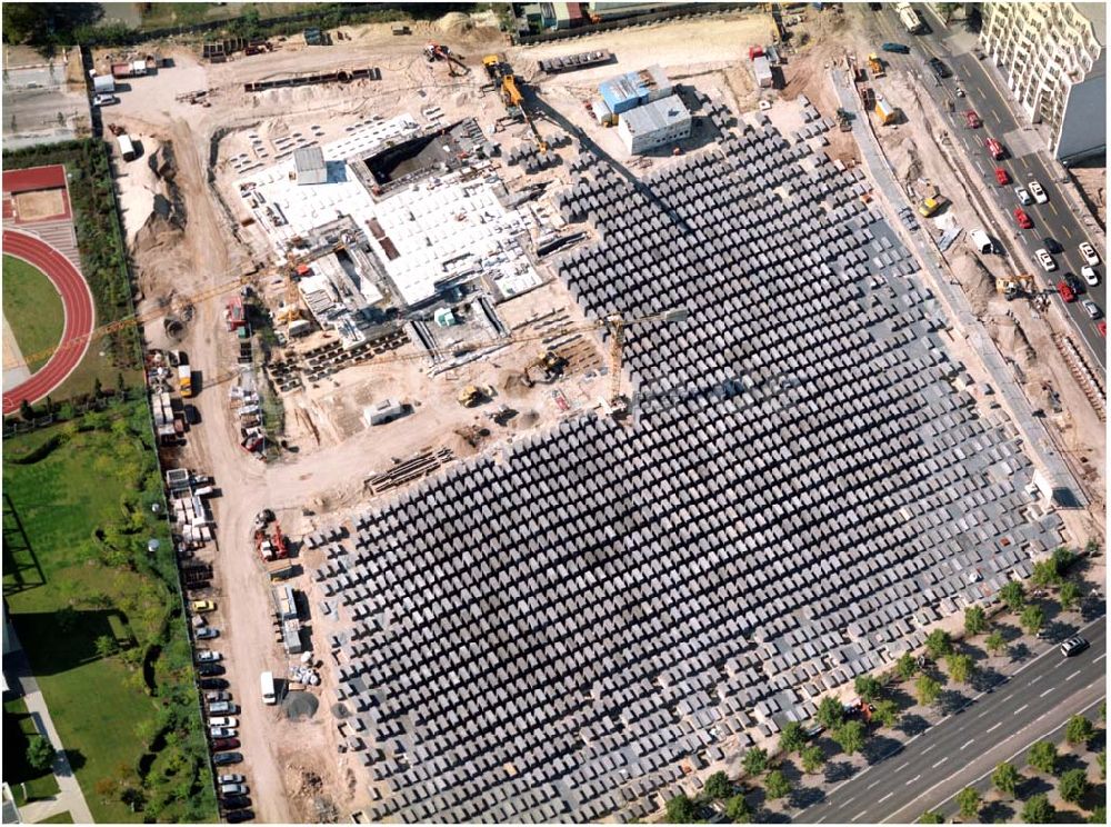 Luftbild Berlin - Baustelle Jüdisches Ehrendenkmal