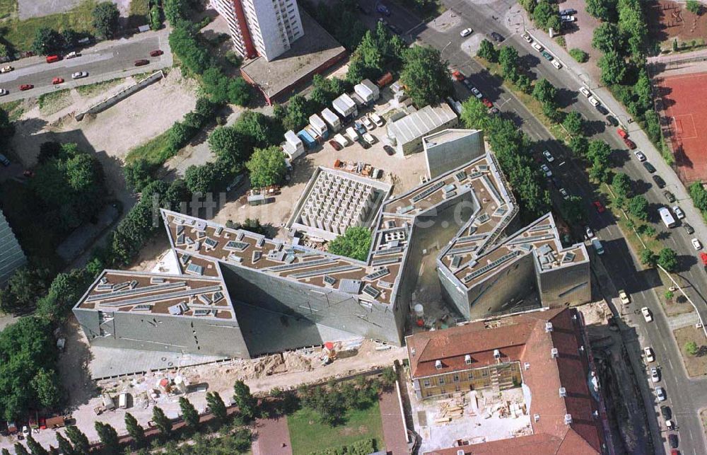 Berlin-Kreuzberg von oben - Baustelle Jüdisches Museum Lindenstraße.