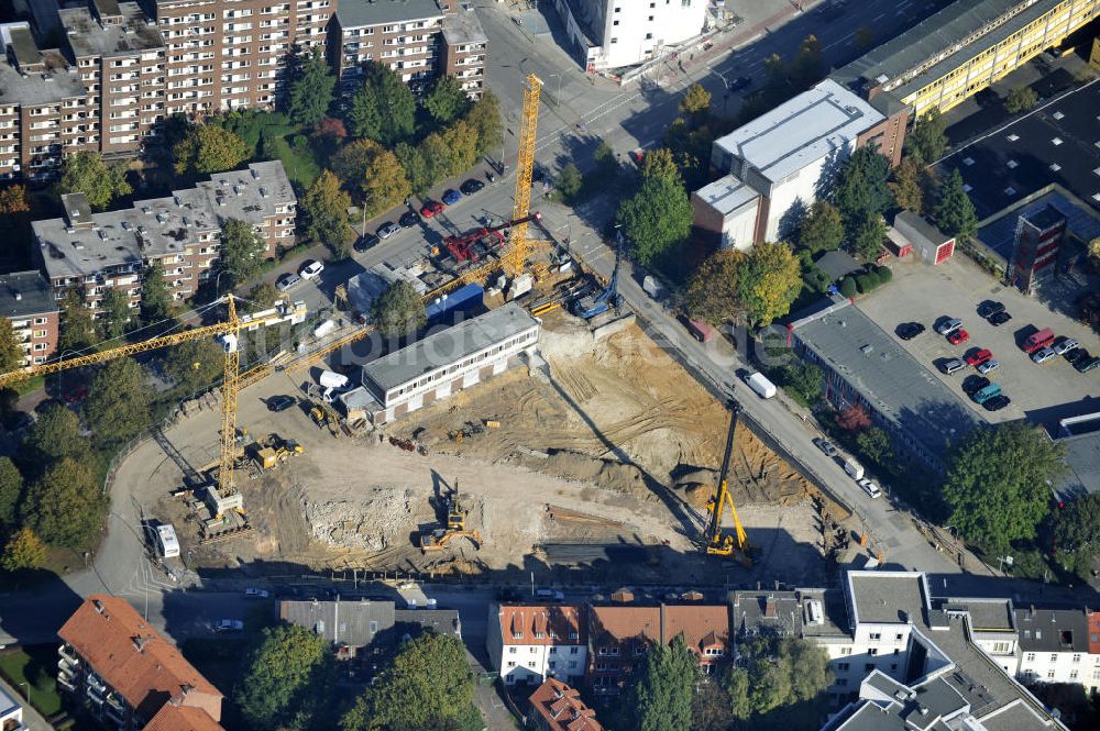 Hamburg von oben - Baustelle des Jessenquartier in Hamburger Stadtteil Altona von Hamburg