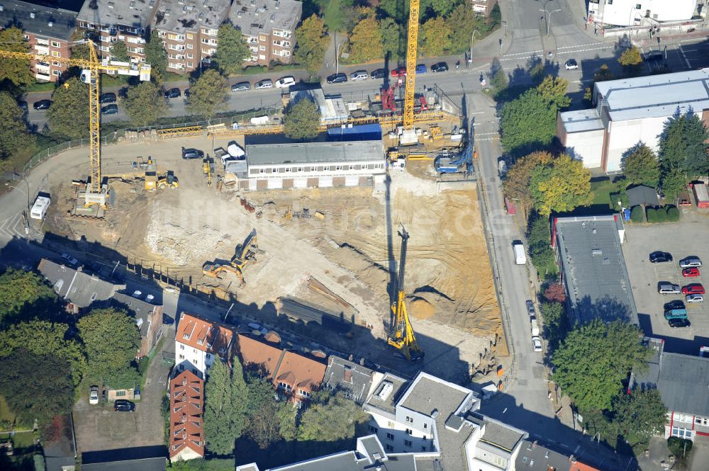 Hamburg aus der Vogelperspektive: Baustelle des Jessenquartier in Hamburger Stadtteil Altona von Hamburg