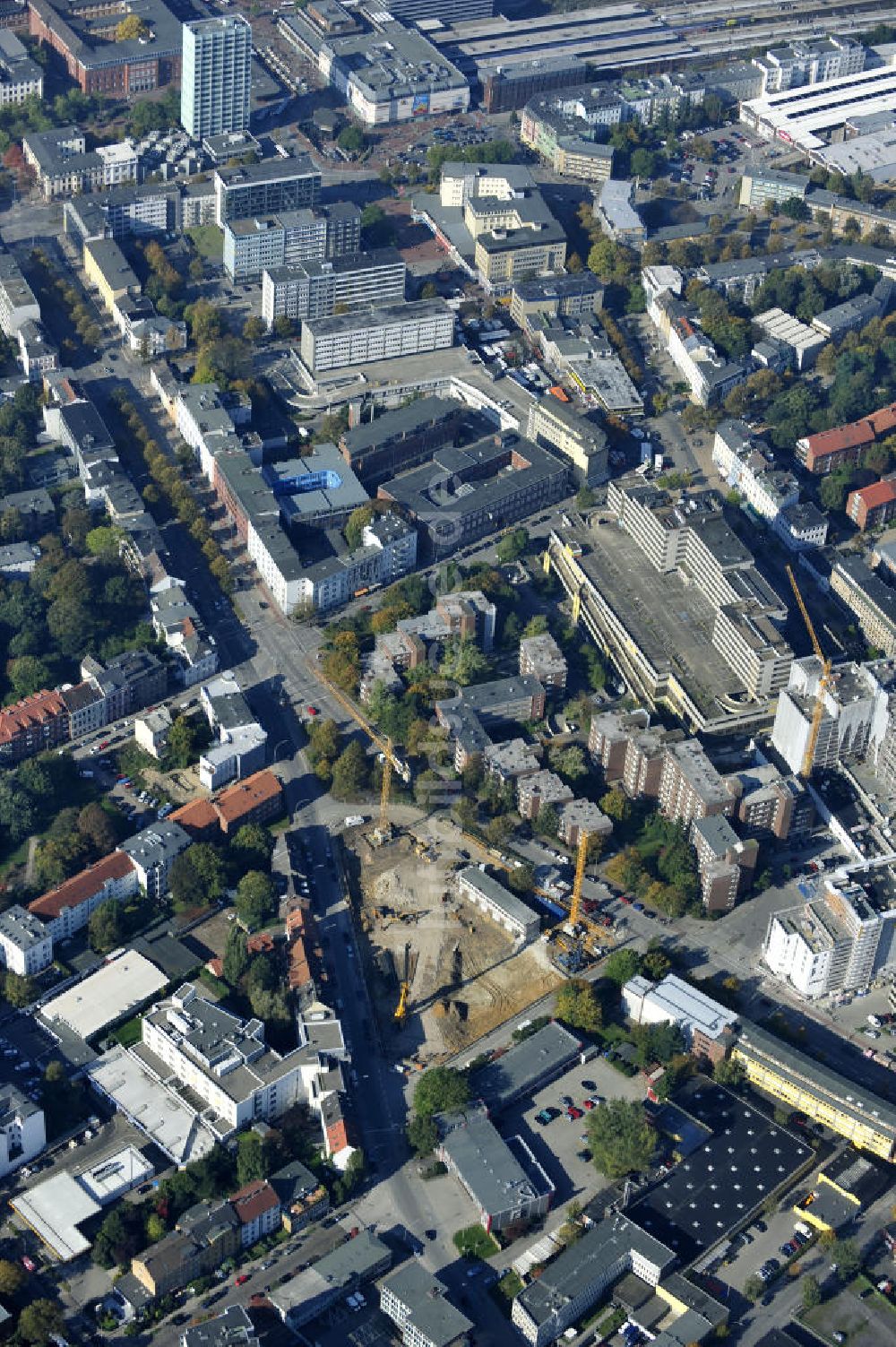 Hamburg von oben - Baustelle des Jessenquartier in Hamburger Stadtteil Altona von Hamburg