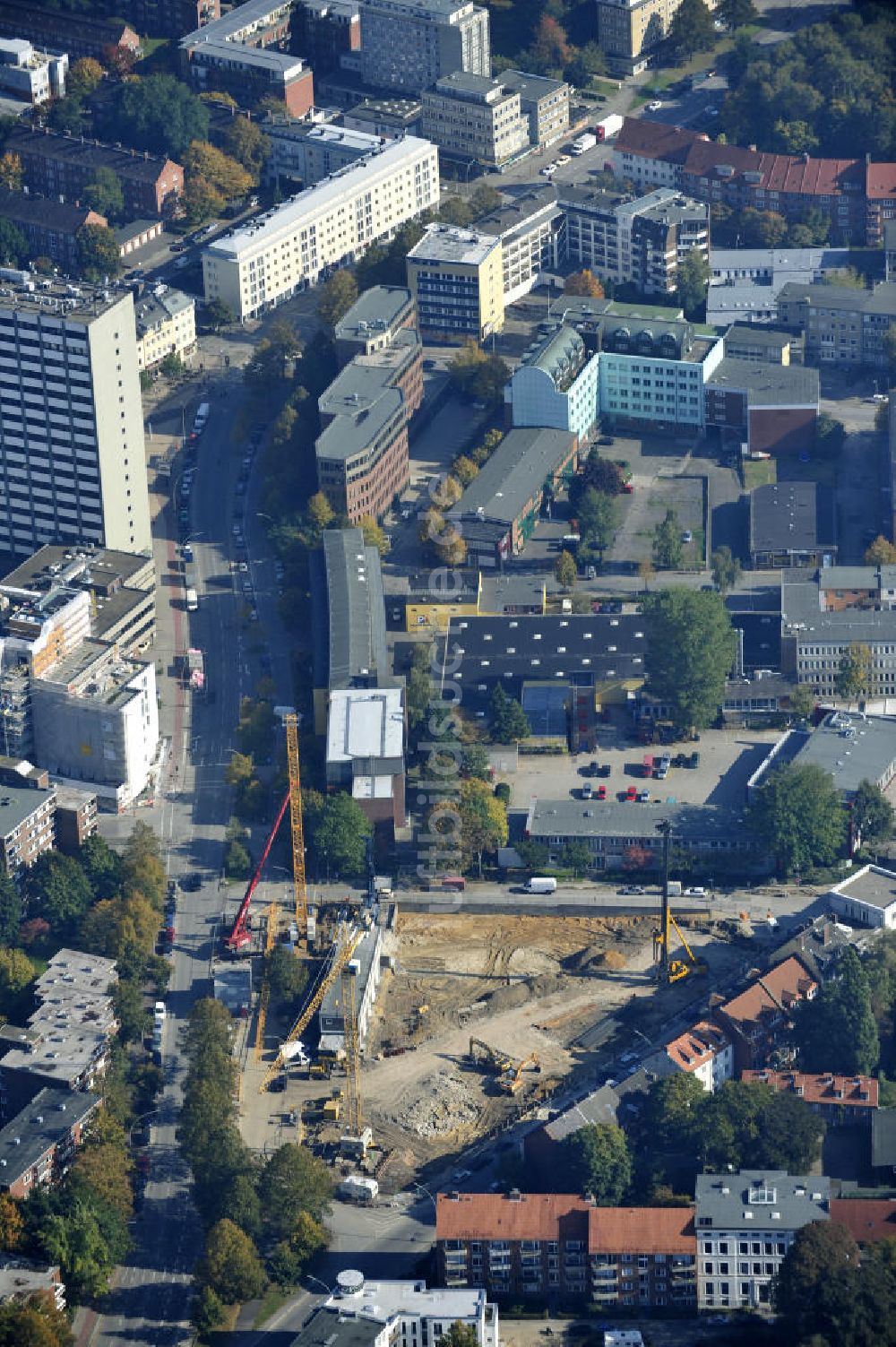 Hamburg von oben - Baustelle des Jessenquartier in Hamburger Stadtteil Altona von Hamburg